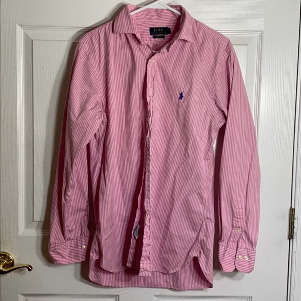 Polo Ralph Lauren Pink Slim Fit Button Down